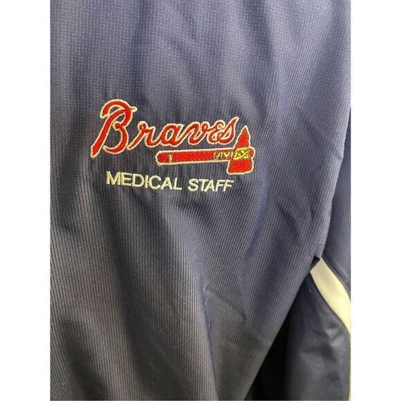 Atlanta Braves Under Armour Pullover Jacket 3/4 Zip Lightweight Packable XL - Picture 8 of 12